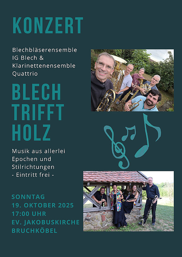 Poster Konzert Blech trifft Holz