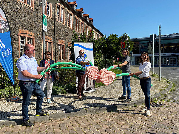 Bürgermeisterin Braun Stadtwette Einschlagen