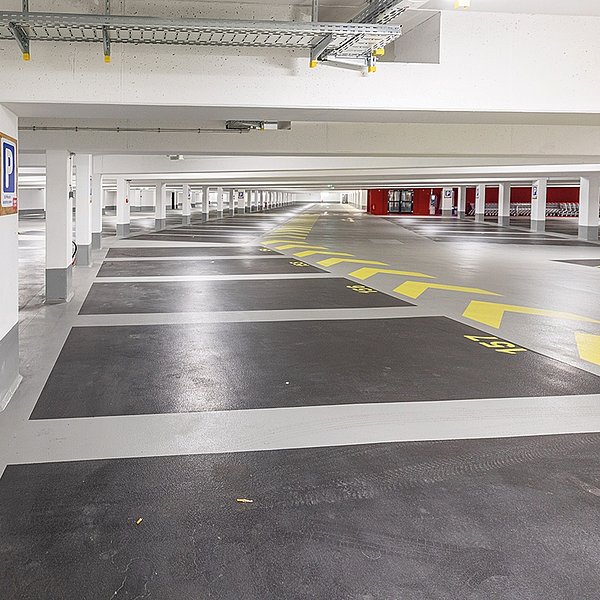 Tiefgarage unter dem Stadthaus