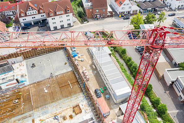 Luftbild Baustelle Stadthaus