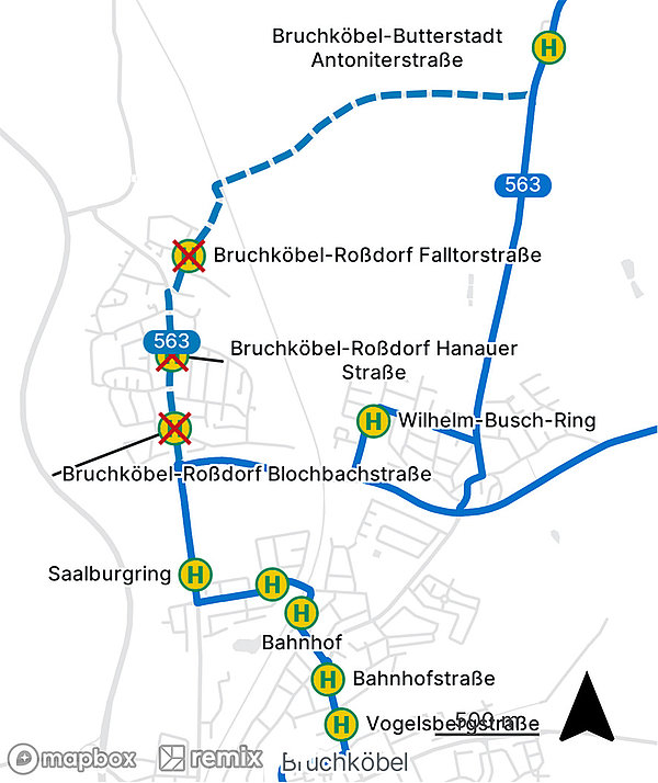Umleitung Buslinie 563
