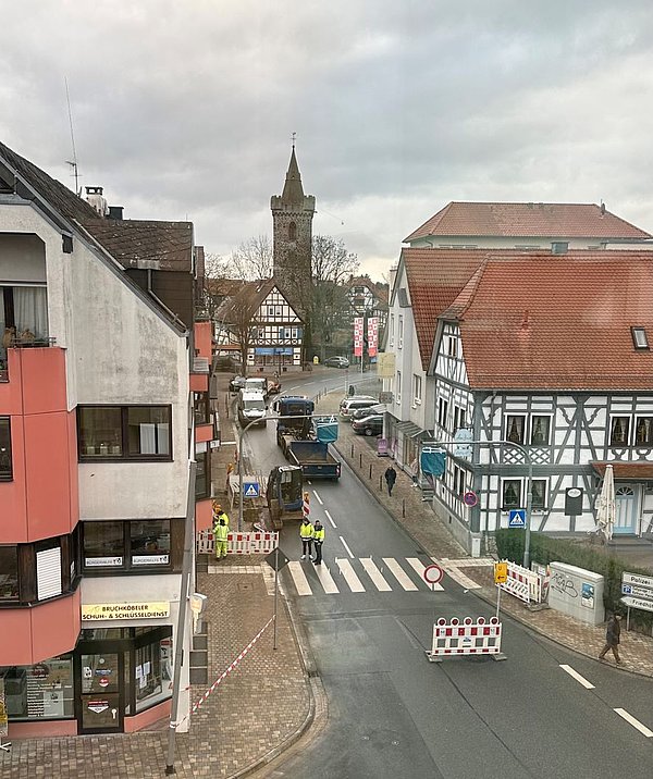 Wasserrohrbruch Hauptstraße