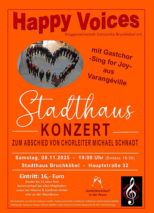 Poster Konzert Happy Voices