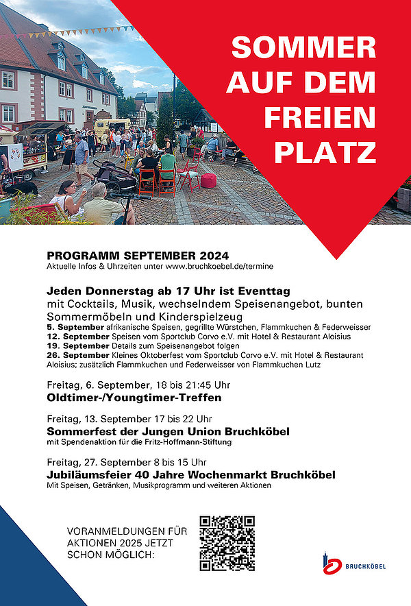 Septemberprogramm Sommer auf dem Freien Platz