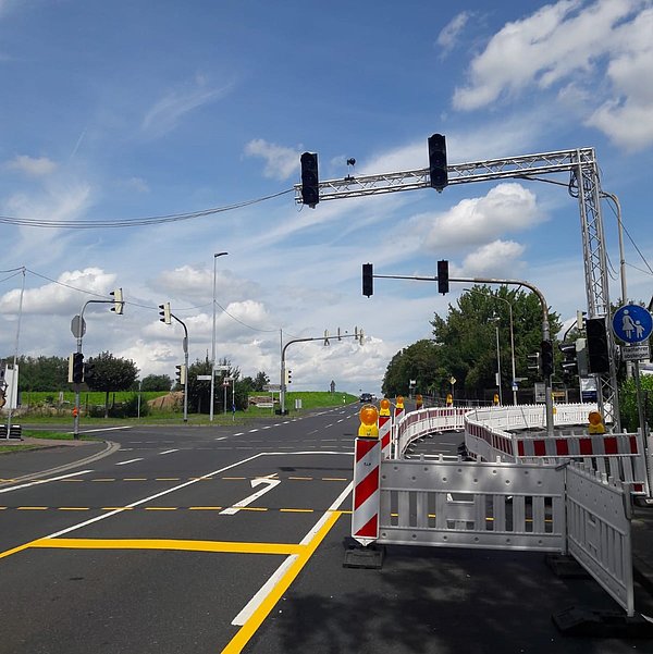 Bauarbeiten an der Ampelanlage
