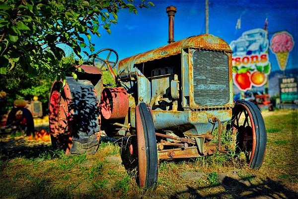 Foto bunter Traktor