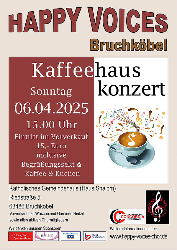 Poster Kaffeehauskonzert Happy Voices