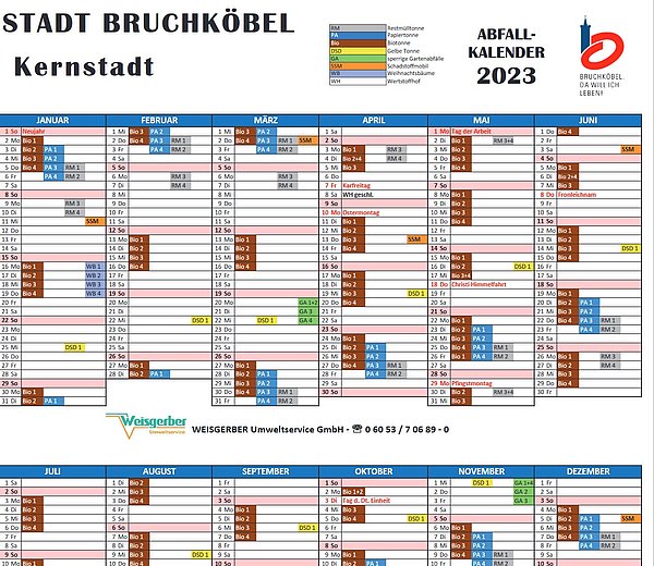 Müllkalender 2023