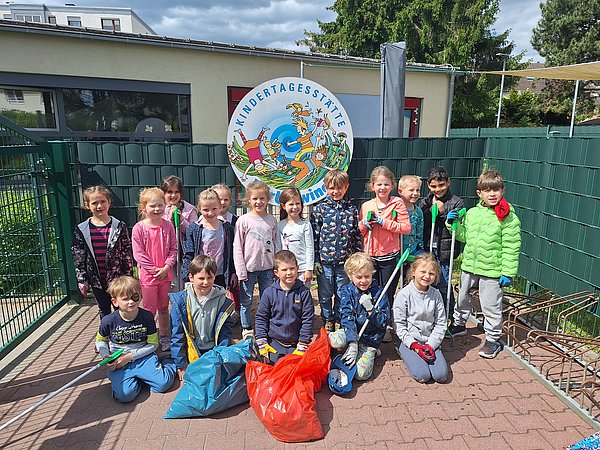 Die Kinder der Wackelzahngruppe der Kita Wirbelwind