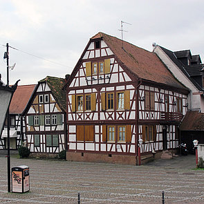 Fachwerkhaus Historischer Stadtrundgang Lutherisches Schulhaus und Pfarrwohnung Hauptstraße 55