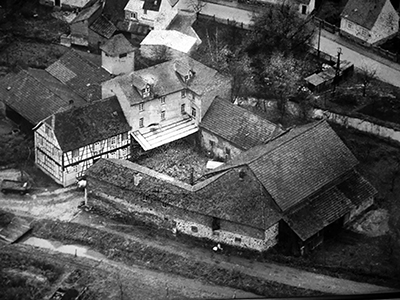 Historische Aufnahme schwarz-weis Alte Mühle.